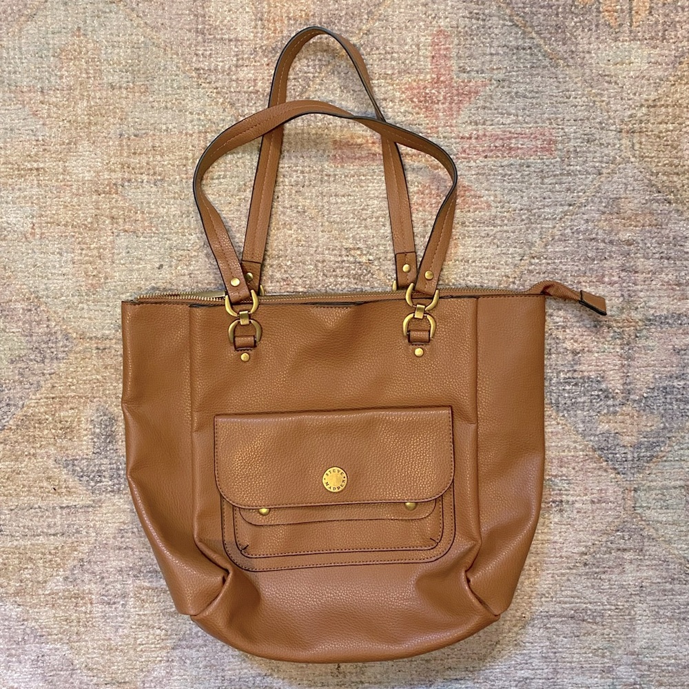 Steve Madden Brown Faux Leather Satchel